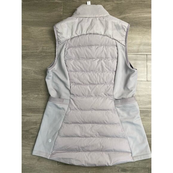 Lululemon Down For it All  Lavender Sz 8 Puff Vest Goose Down Zip Pockets Luxury - Picture 12 of 12